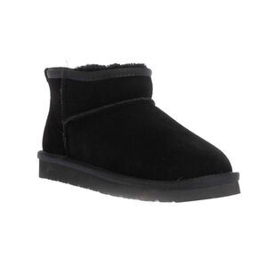 EverAu Womens/Ladies Finch Mini Cow Suede Classic Boots / Black